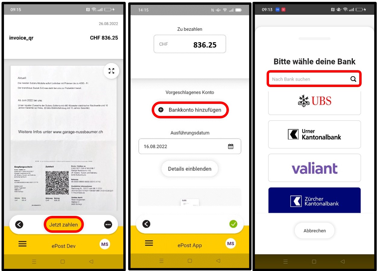 Zahlungen mit einem APPKB Konto vornehmen Support Center KLARA myLife